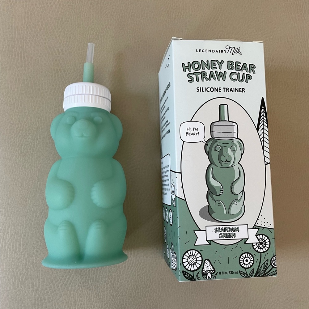 Honey Bear Straw Cup - Seafoam Green